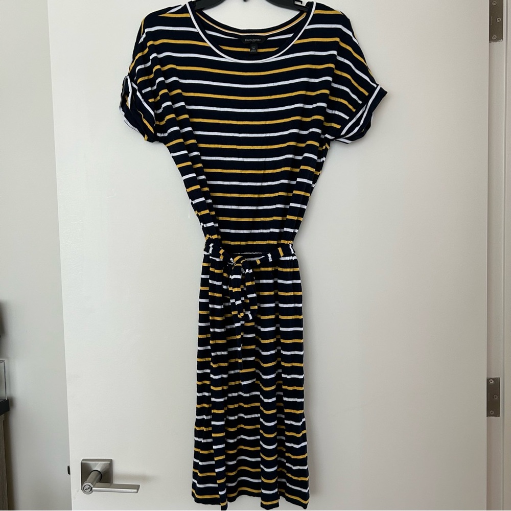 Banana Republic Petite Stripe T-shirt Dress - Picture 1 of 12